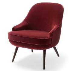 Lounge Sessel Stoff rot Sessel Büro Design  Walter Knoll, 375
