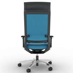 Bürostuhl Bürodrehstuhl hoher Rücken Kopfstützte Rollen Armlehnen, viasit, impulse Chefsessel