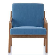 Lounge Sessel blau Bürosessel Holz Loungesessel Design Orangebox orly