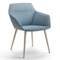 Lounge Sessel Stoff blau Design Büro Loungemöbel blau, Brunner, ray soft