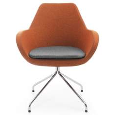 Loungesessel orange Stoff Bürosessel Design, profim, Fan