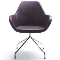 Loungesessel violett Stoff Bürosessel Design, profim, Fan