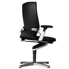 Drehstuhl Konferenzstuhl Design Konferenzstühle mit Armlehnen schwarz Designer Konferrenzstuhl Leder Bürostühle kaufen exklusiv Wilkhahn ON Besprechungstuhl