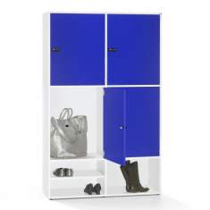 Schliessfachschränke Lockerschränke weiß blau Schliessfachschrank Sitag SITAGPORT Locker