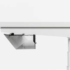 Höhenverstellbarer Schreibtisch elektrisch ergonomische Schreibtische weiß Neudoerfler Flux E