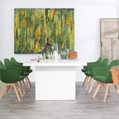 Lounge Sessel grün Holzbeine Büro Loungemöbel, SMV Sitz- & Objektmöbel, 2do