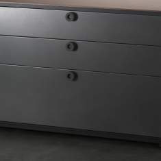 Büromöbel Schränke modular Büroschrank Schubladen schwarz Novex, MECONO Modul