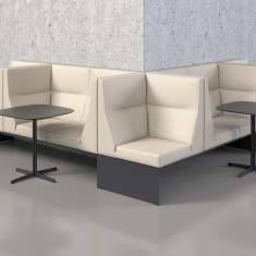 Modulare Sitzgruppen Lounge schwarz Leder banc Loungesystem