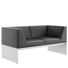 Modulare Sofas Loungesofa Lounge schwarz Leder banc Loungesystem