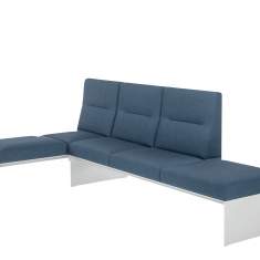 Modulare Sofas Lounge blau Stoff banc Loungesystem