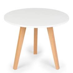 Designer Beistelltisch weiß Oval Beistelltische Holz K+N König + Neurath NET.WORK.PLACE ORGANIC BESPRECHUNGSTISCHE