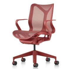 Drehstühle rot Drehstuhl mit Netzgewebe Büro Design Bürostühle mit Armlehnen Herman Miller, Cosm