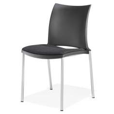 Besucherstuhl schwarz Kunststoff Besucherstühle Kantinen Stuhl Cafeteria Stuhl günstig Kusch+Co 2200 ¡Hola! Stapelstuhl