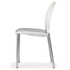 Besucherstuhl weiß Kunststoff Besucherstühle Kantinen Stuhl Cafeteria Stuhl günstig Kusch+Co 2200 ¡Hola! Stapelstuhl