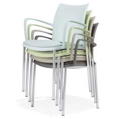 Besucherstuhl stapelbar Kunststoff Besucherstühle mit Armlehnen Kantinen Stuhl Cafeteria Stuhl günstig Kusch+Co 2200 ¡Hola! Stapelsessel