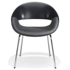 Besucherstuhl schwarz Besucherstühle Kunststoff Konferenzstuhl Konferenzstühle Cafeteria Stuhl Kantinen Stuhl Kusch+Co 8250 Volpino