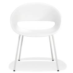 Besucherstuhl weiß Besucherstühle Kunststoff Konferenzstuhl Konferenzstühle Cafeteria Stuhl Kantinen Stuhl Kusch+Co 8250 Volpino