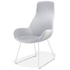 Sessel grau Besucherstuhl mit Kuffengestell Besucerstühle groß Lounge Kusch+Co 8640 Lupino