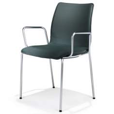 Besucherstuhl grün Besucherstühle mit Vierfußgestell Konferenzstuhl gepolstert Konferenzstühle Kusch+Co 2100 uni_verso