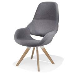Besucherstuhl Holz Besucherstühle grau Konferenzstuhl Lounge Stuhl Kusch+Co 8230