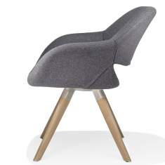 Besucherstuhl Holz Besucherstühle grau Konferenzstuhl Lounge Stuhl Kusch+Co 8230