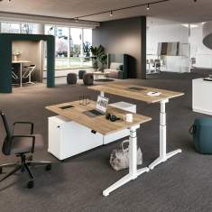 elektrisch höhenverstellbarer Schreibtisch Holz Schreibtische Assmann Büromöbel Canvaro Schreibtischsystem
höhenverstellbar
Doppelarbeitsplatz