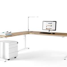 elektrisch höhenverstellbarer Schreibtisch Holz Schreibtische Assmann Büromöbel Canvaro Schreibtischsystem
Winkelkonfiguration
Doppelarbeitsplatz