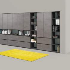 Büroschrank Design Büro Regalschrank mit Türen, Assmann Büromöbel, Intavis Stauraumsystem