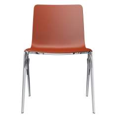Besucherstuhl rot Besucherstühle Konferenzstühle ohne Armlehnen Cafeteria Stühle, Brunner, A-Chair 9704