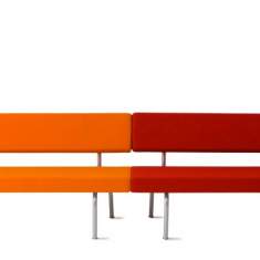 Sitzbank orange Bank Lounge Modulare Sitzelemente Traversenbänke, Skandiform, Noon
