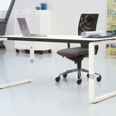 Design Schreibtisch weiss modern , Schreibtisch PENSUM