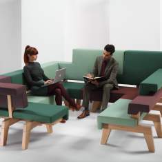 Möbel für Warte und Empfangsbereiche | Loungesofa | Modulare Sitzgruppen, PROOFF, WorkSofa