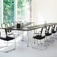 Besprechungstisch schwarz Seminartisch modern Büromöbel, REISS, REISS INTEO