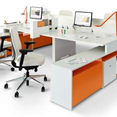 Schreibtisch mit sideboard Büro Schreibtische Winkel| Büromöbel modern, Steelcase, Fusion Bench