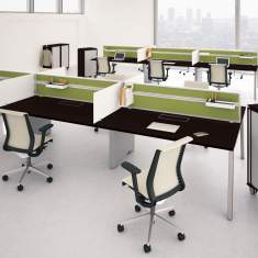moderne Büroeinrichtung, Schreibtisch 4-Fuss| Büro Schreibtische modern| Steelcase, Fusion Bench