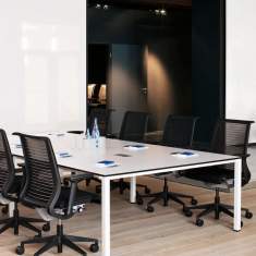 Konferenztische weiss Konferenztisch Büro Steelcase, Kalidro Conferencing
rechteckige Tischplatte