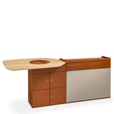 Sideboard mit Tisch Büromöbel Haworth Be_Hold Storage Island
