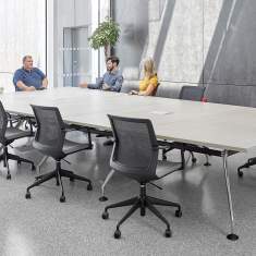 Bürostuhl grau Bürostühle Büro Konferenzstuhl mit Rollen Konferenzstühle Netzgewebe Orangebox Workday