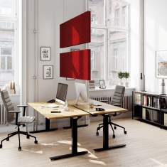 Höhenverstellbarer Schreibtisch Büro Schreibtische Holz Palmberg CREW
Doppelarbeitsplatz