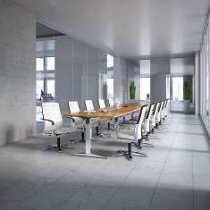 Konferenztisch Holz Konferenztische Büro, König + Neurath, TABLE.T Konferenz
rechteckige Tischplatte
höhenverstellbar