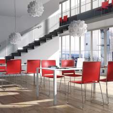 Besucherstuhl rot Besucherstühle günstig Konferenzstuhl Büro Konferenzstühle Cafeteria Stühle, fm Büromöbel, Kaitos