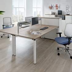 Drehstühle Büro blau Bürostühle mit Armlehnen, fm Büromöbel, NetGo