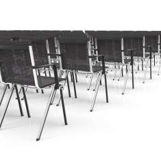 Besucherstuhl schwarz Besucherstühle Konferenzstuhl Konferenzstühle Cafeteria Stühle, rosconi, Objektmöbel - BLAQ CHAIR