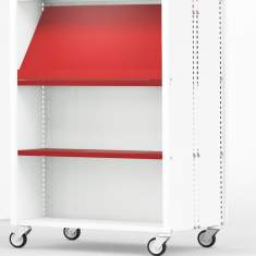 Rollcontainer rot Bürocontainer Rollen, unima, Typ 13 – Der Mobile