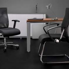 Bürostuhl schwarz Bürodrehstuhl moderne Bürostühle Leder Nowy Styl Neo-Lux