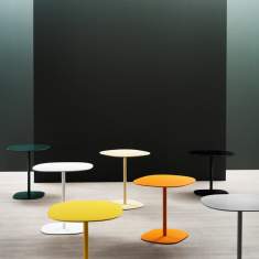 Designer Beistelltisch farbig Beistelltische Skandiform Matsumoto Mini
abgerundete Tischplatte
