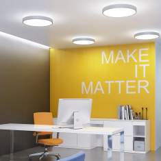 Büro Deckenleuchten Teller Pendelleuchte LED Büroleuchte weiß, Regent, Solo Slim LED