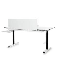 höhenverstellbarer Schreibtisch Höhenverstellbare Schreibtische Büro Arberitstisch weiss KIM Semplice Livello Sitz/Steh-Bürotisch