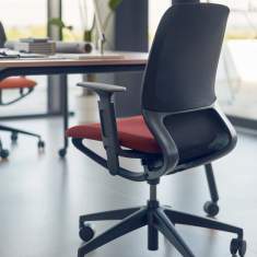 Drehstuhl Bürostuhl Design Bürostühle mit Armlehnen Bürodrehstuhl rot Netzgewebe Sedus se:motion net