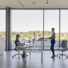 Höhenverstellbarer Schreibtisch elektrisch ergonomische Schreibtische Sedus se:lab twin
Doppelarbeitsplatz